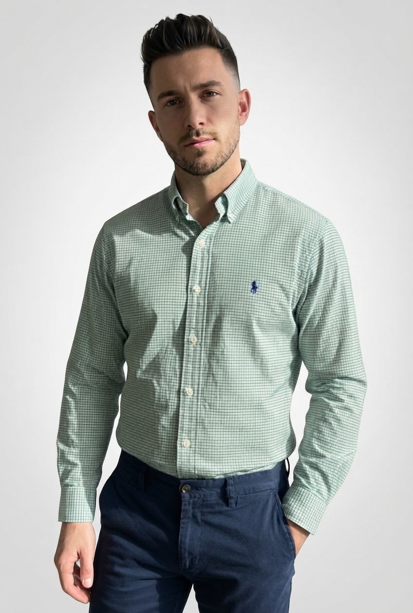 Chemise polo a logo bleu de Ralph Lauren ..