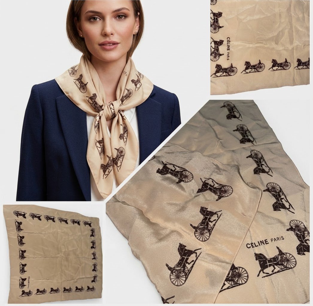 Foulard du cou vintage 💖 🥰 a logo celine