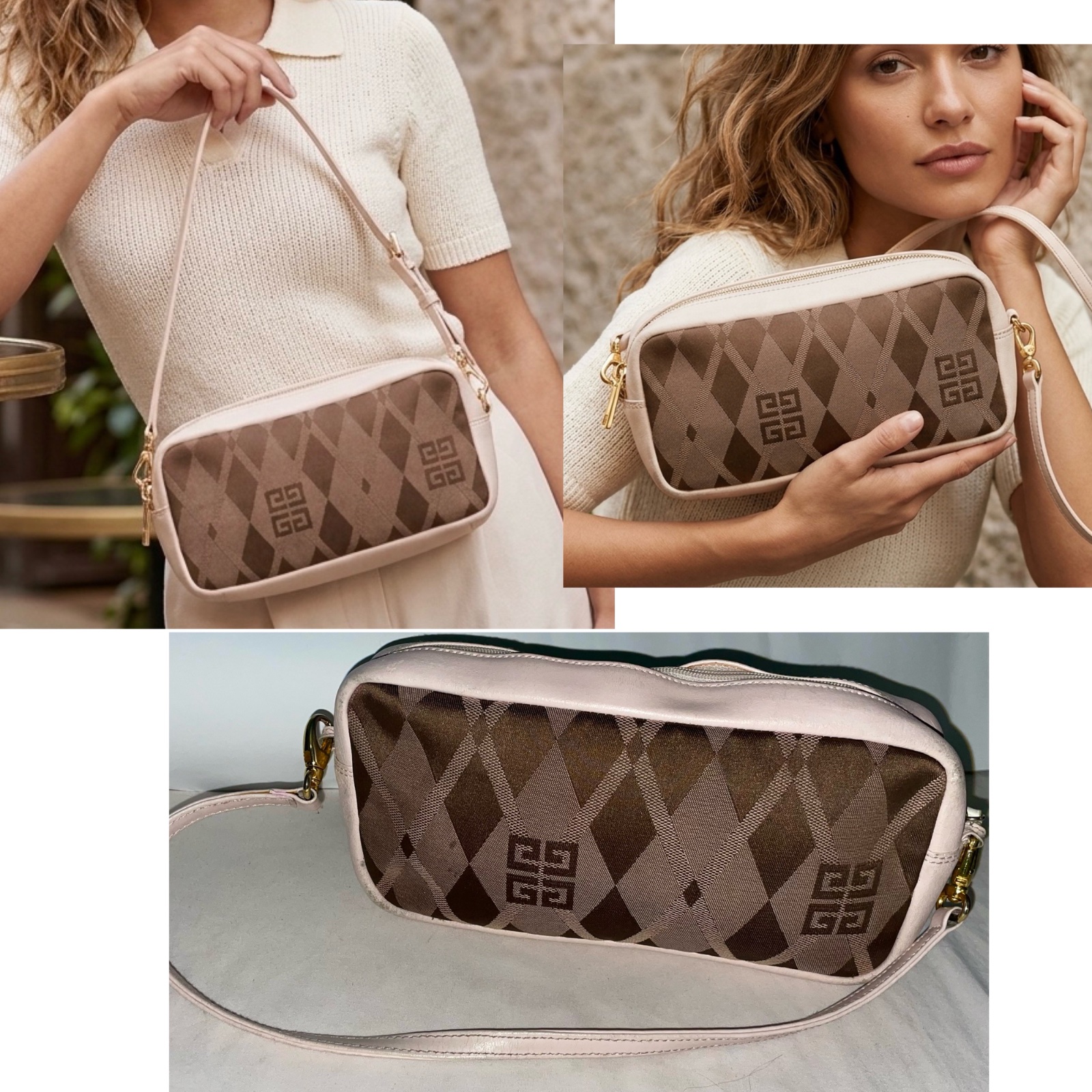 Sac à main  baguette monogramme vintage Givenchy 