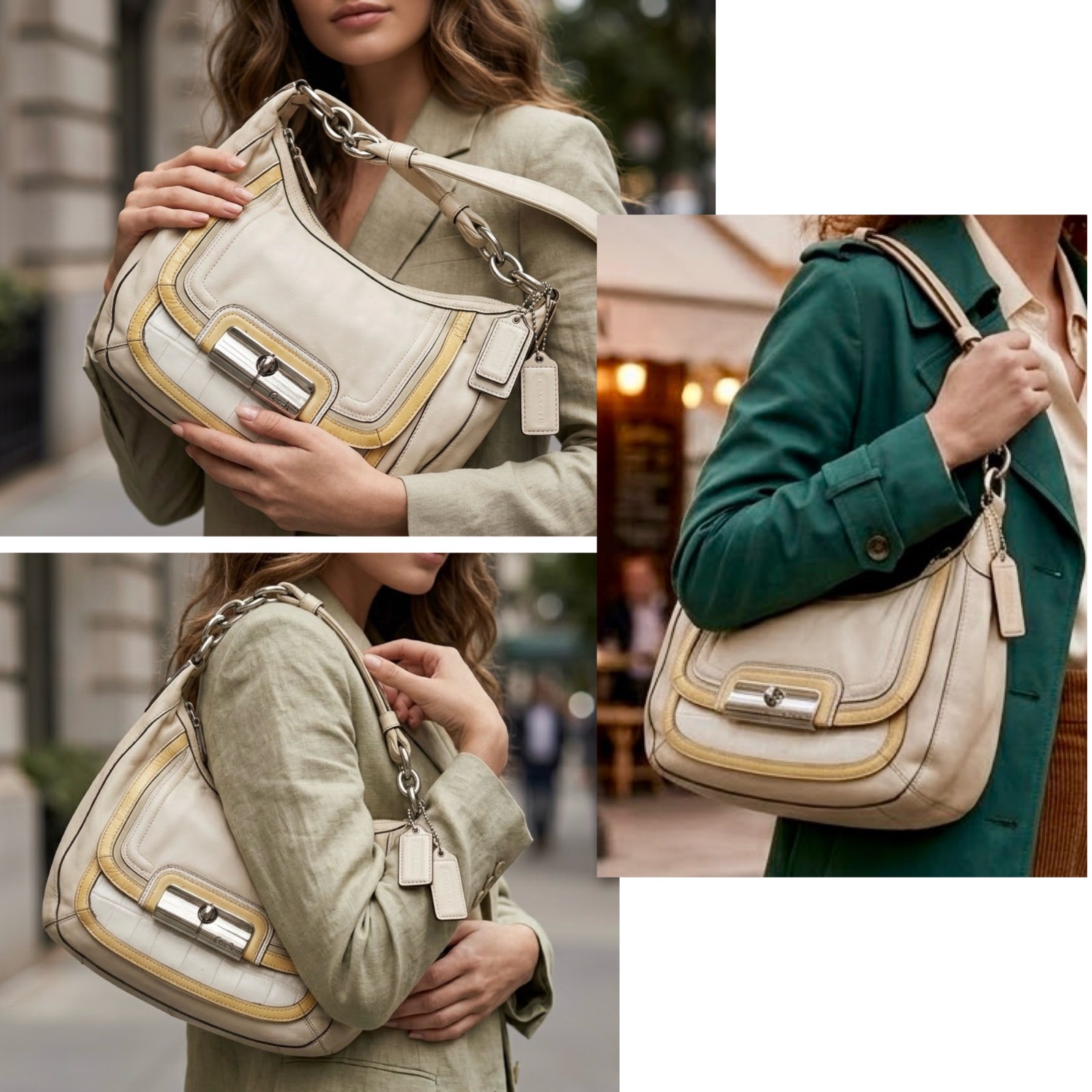 Sac à main en cuir vintage Coach..