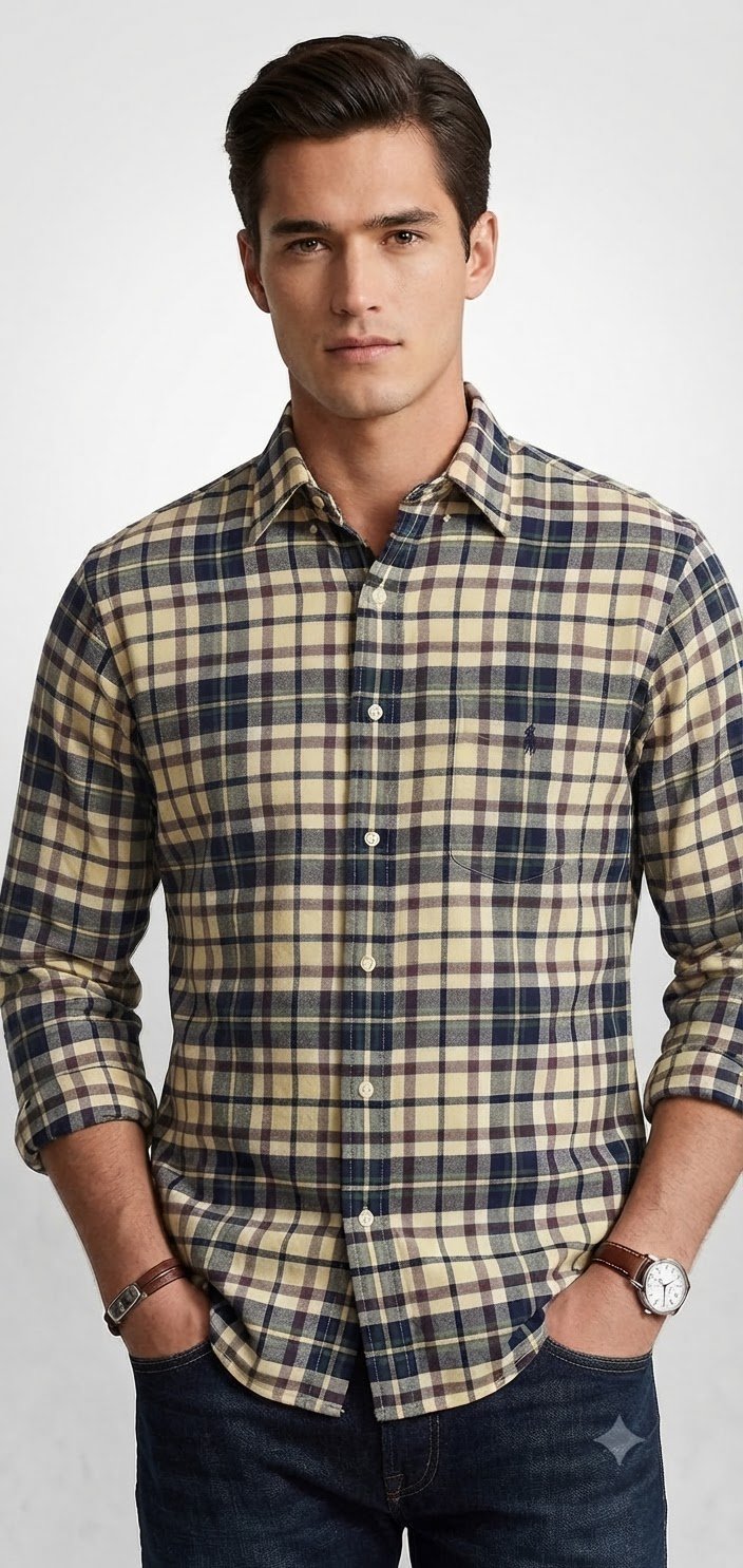 Chemise écossais a logo polo de Ralph Lauren