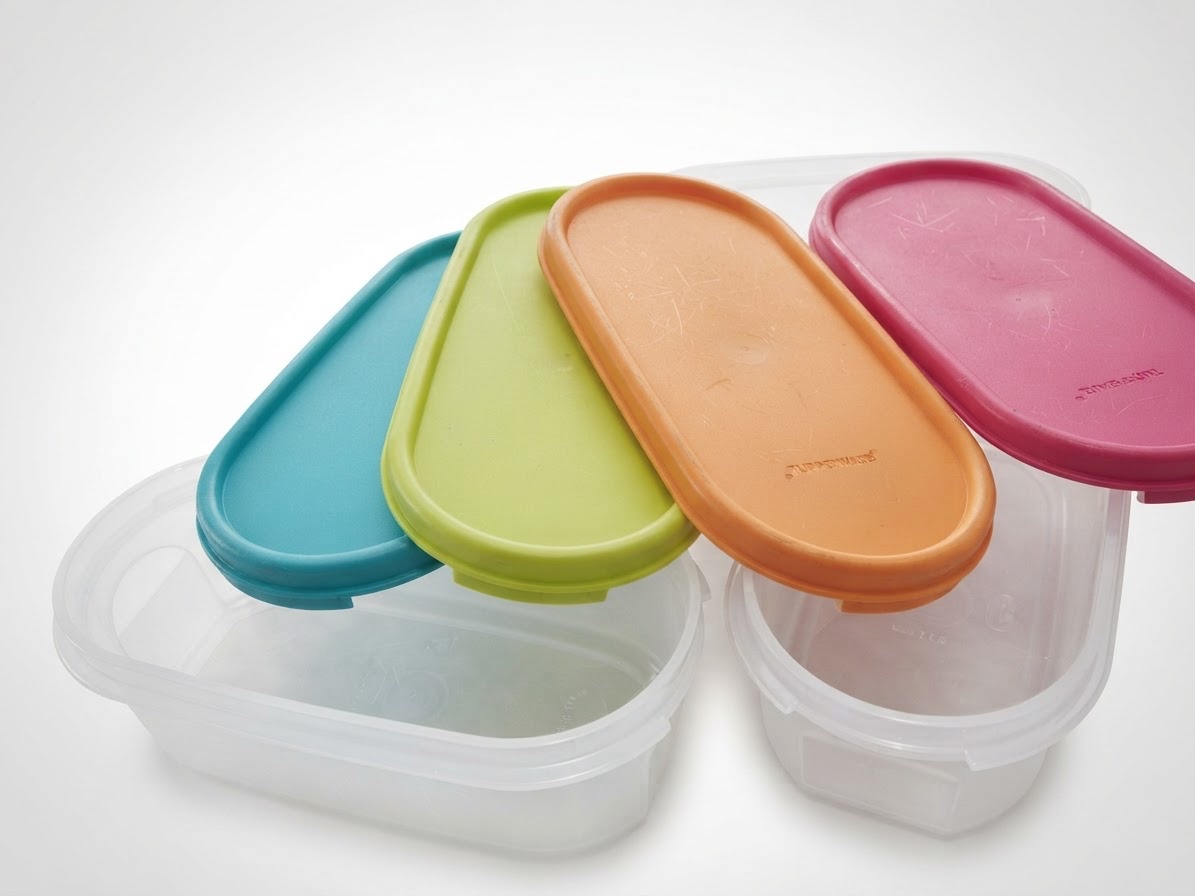 Lot de 4 boites ovales pour conservation tupperware
