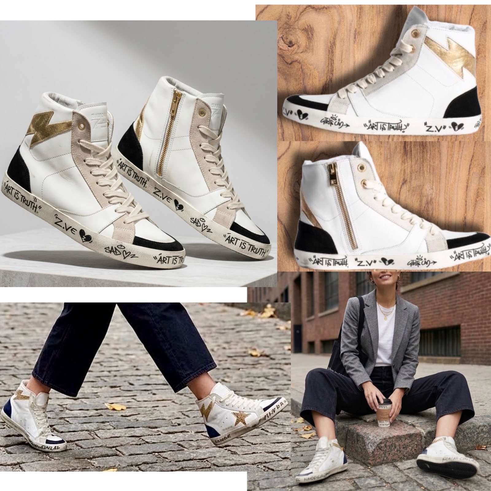 Basket montante en cuir Zadig & voltaire ..