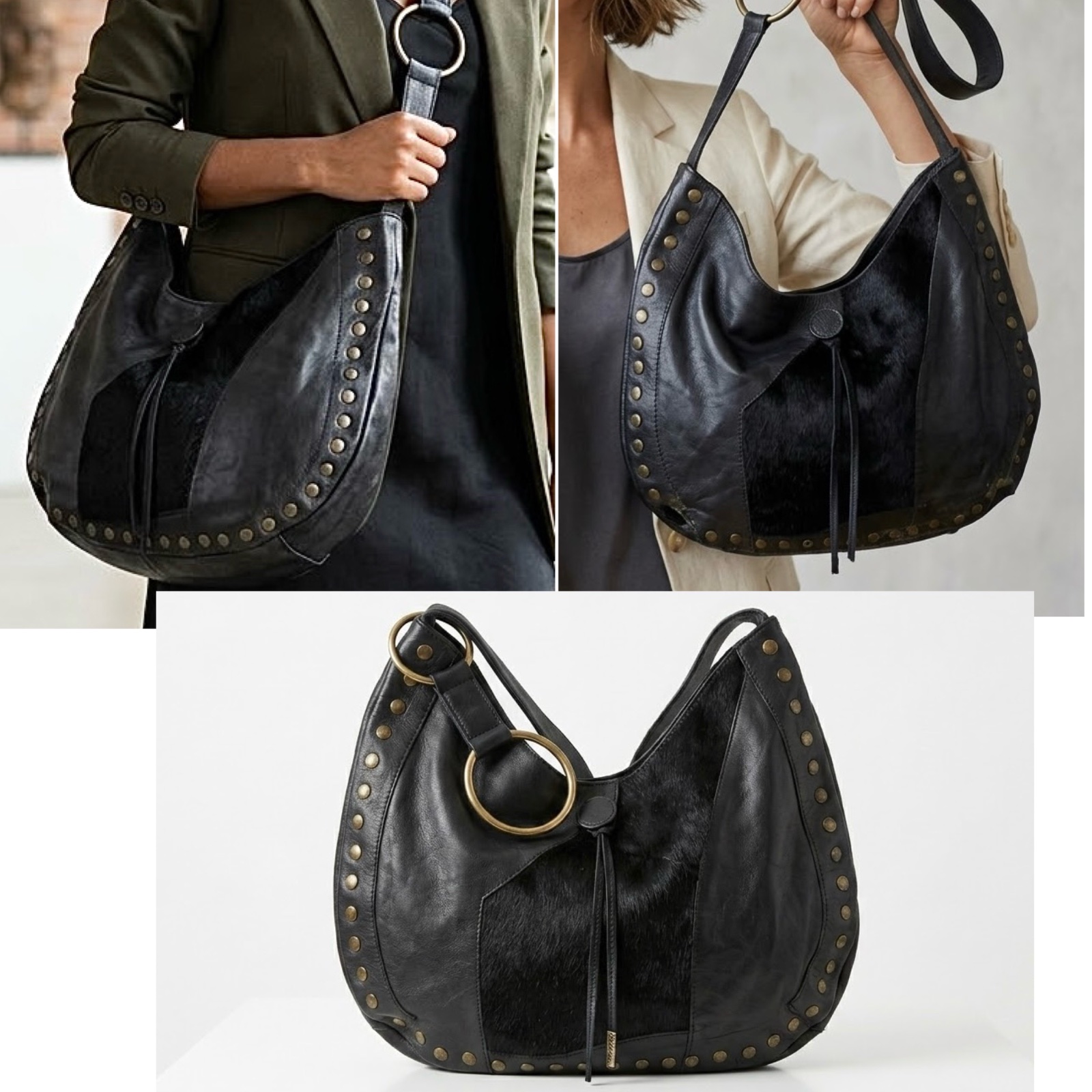 Sac à main cuir noir  Blumarine🌷🌹🎉🥰