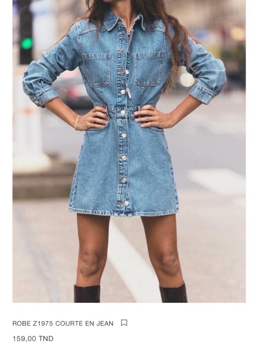 Robe jean zara