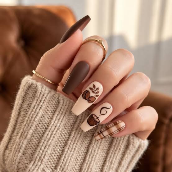 Press on nails coffee 