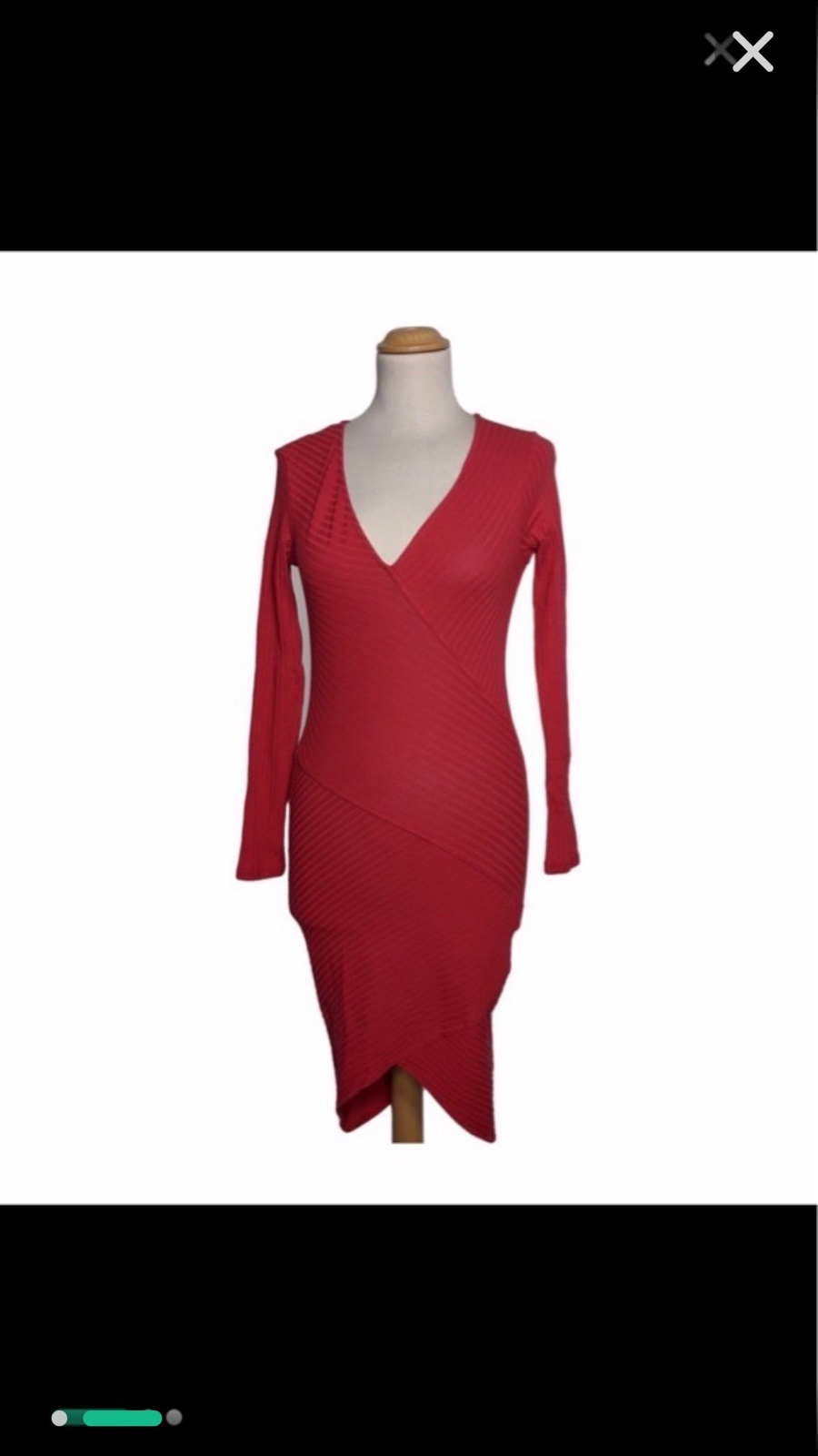 Robe rouge moulante taille s/m