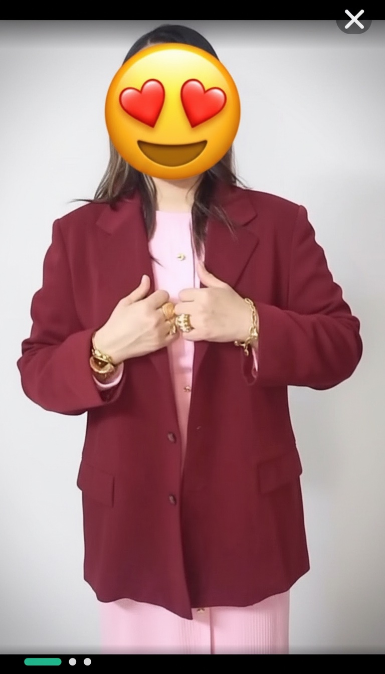 Blazer rouge bordeaux longue taille 46 fort 