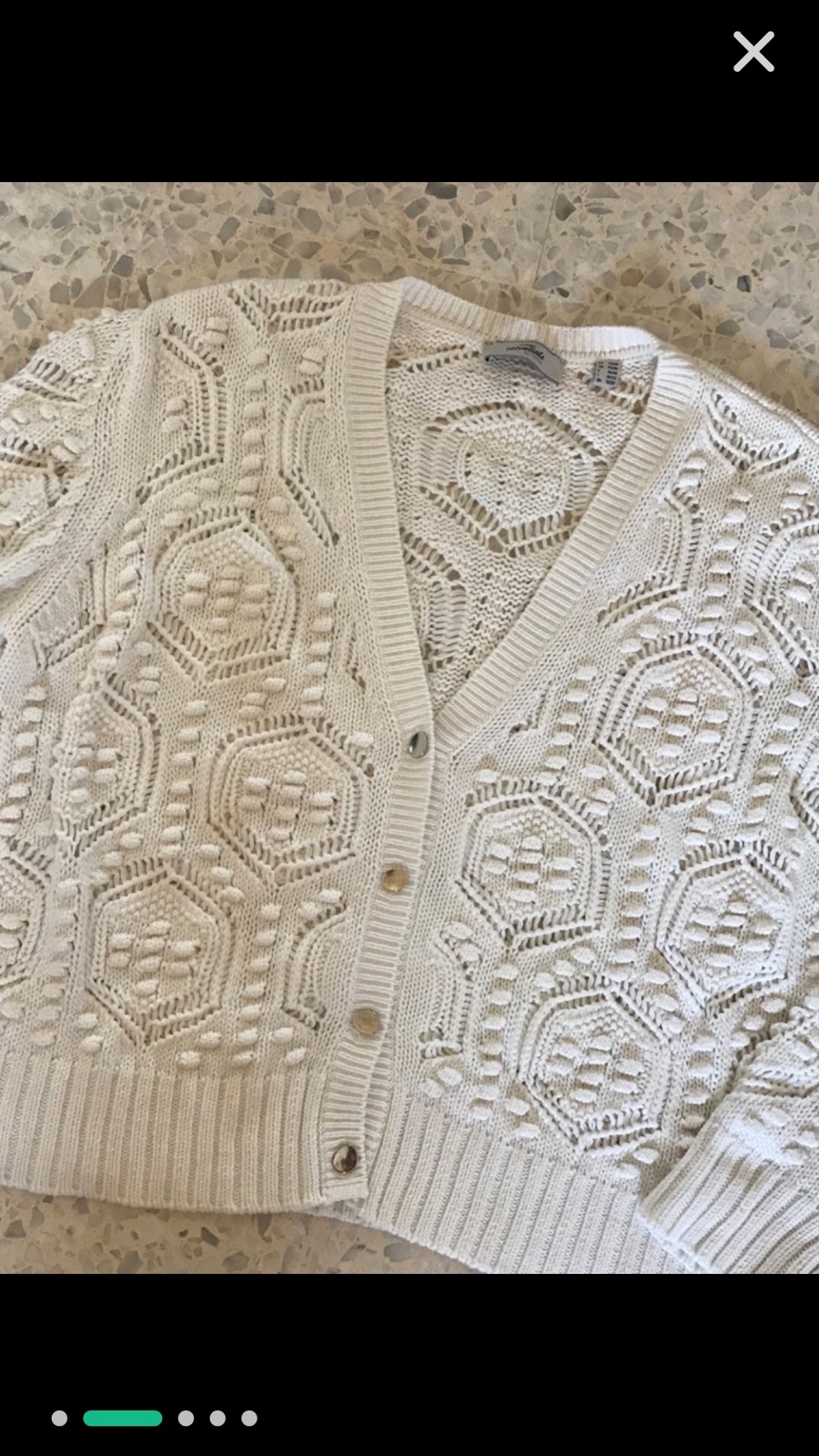 Cardigan blanc en crochet taille 44/46
