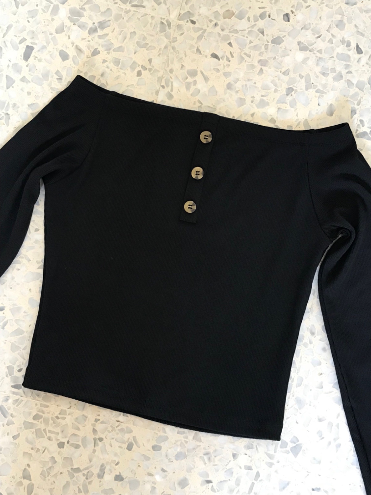Pull coll bateau avec boutons 