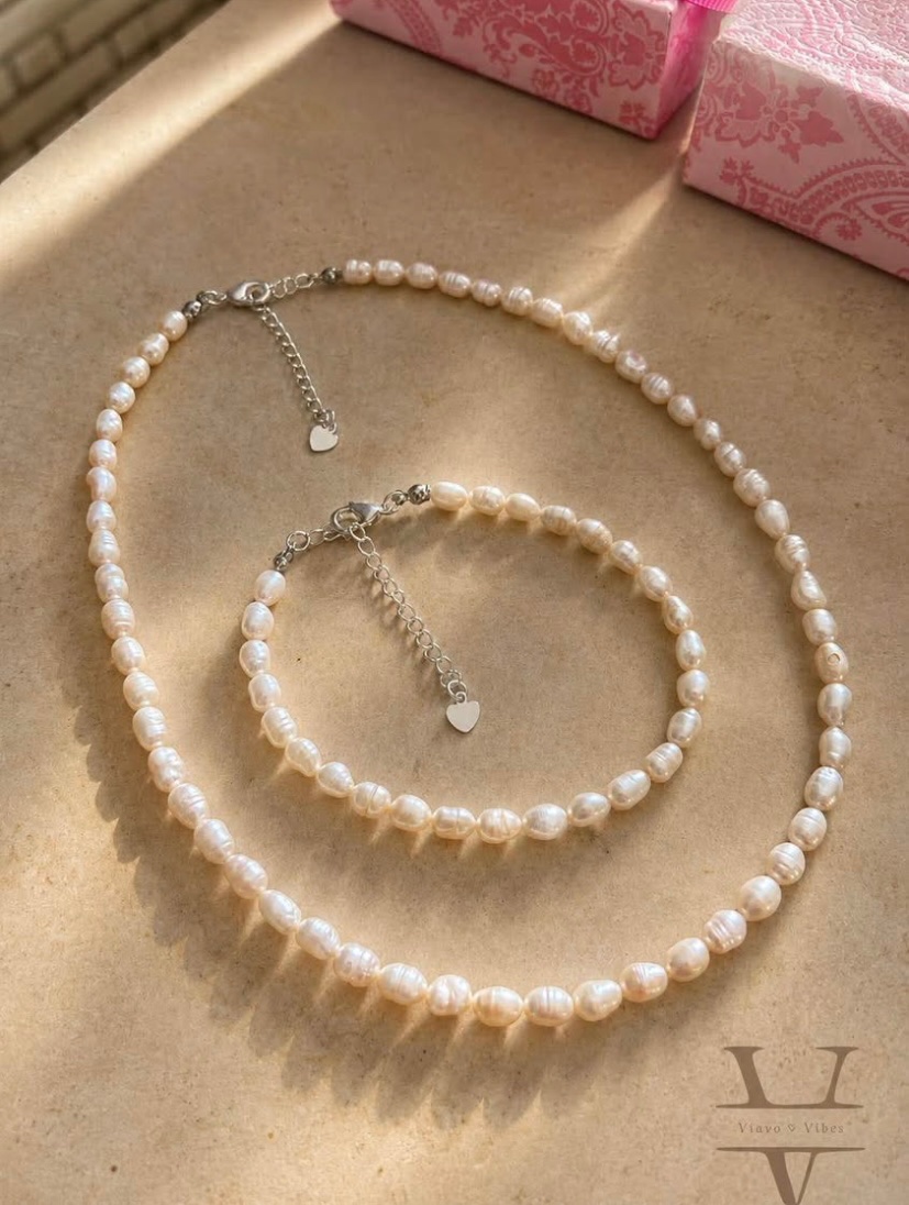 Collier et braclet VRAI PERLE 🌸