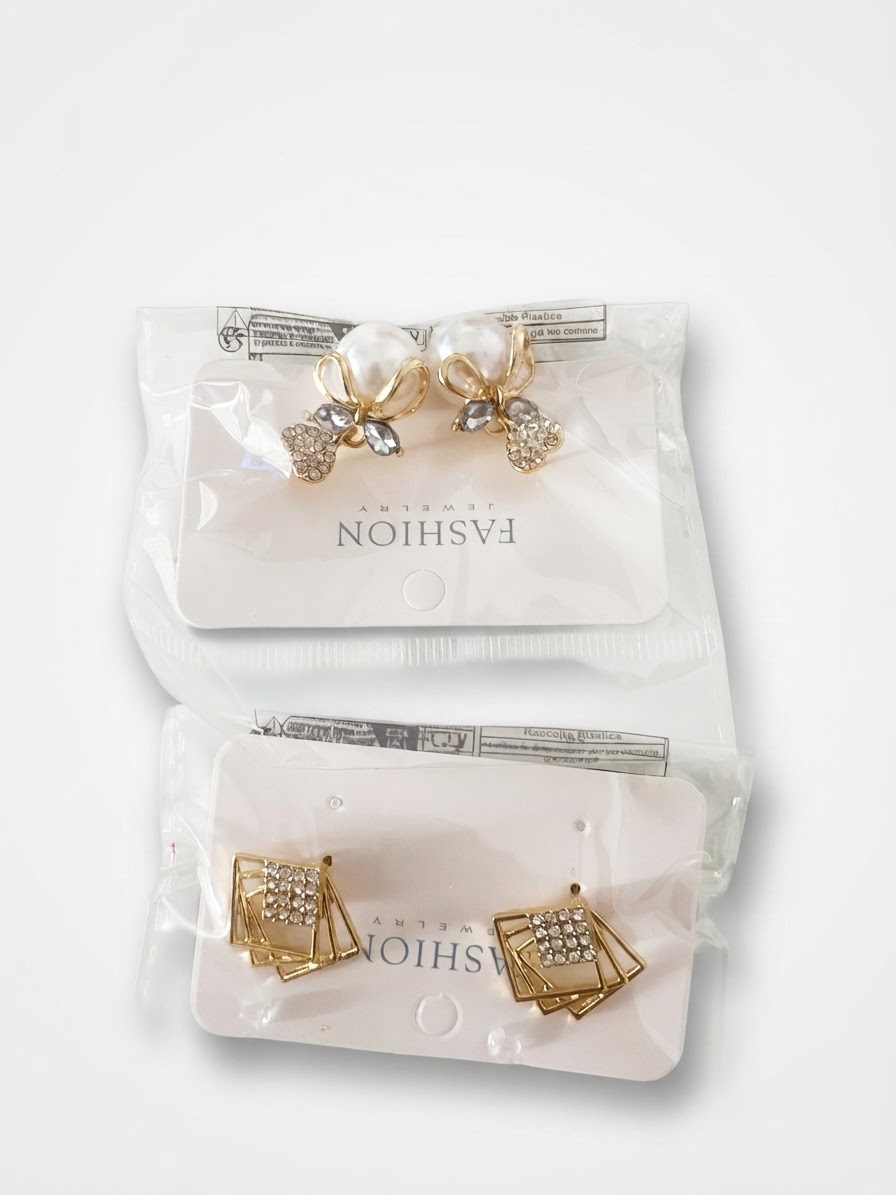 2boucles d'oreille jamais portee inoxydable