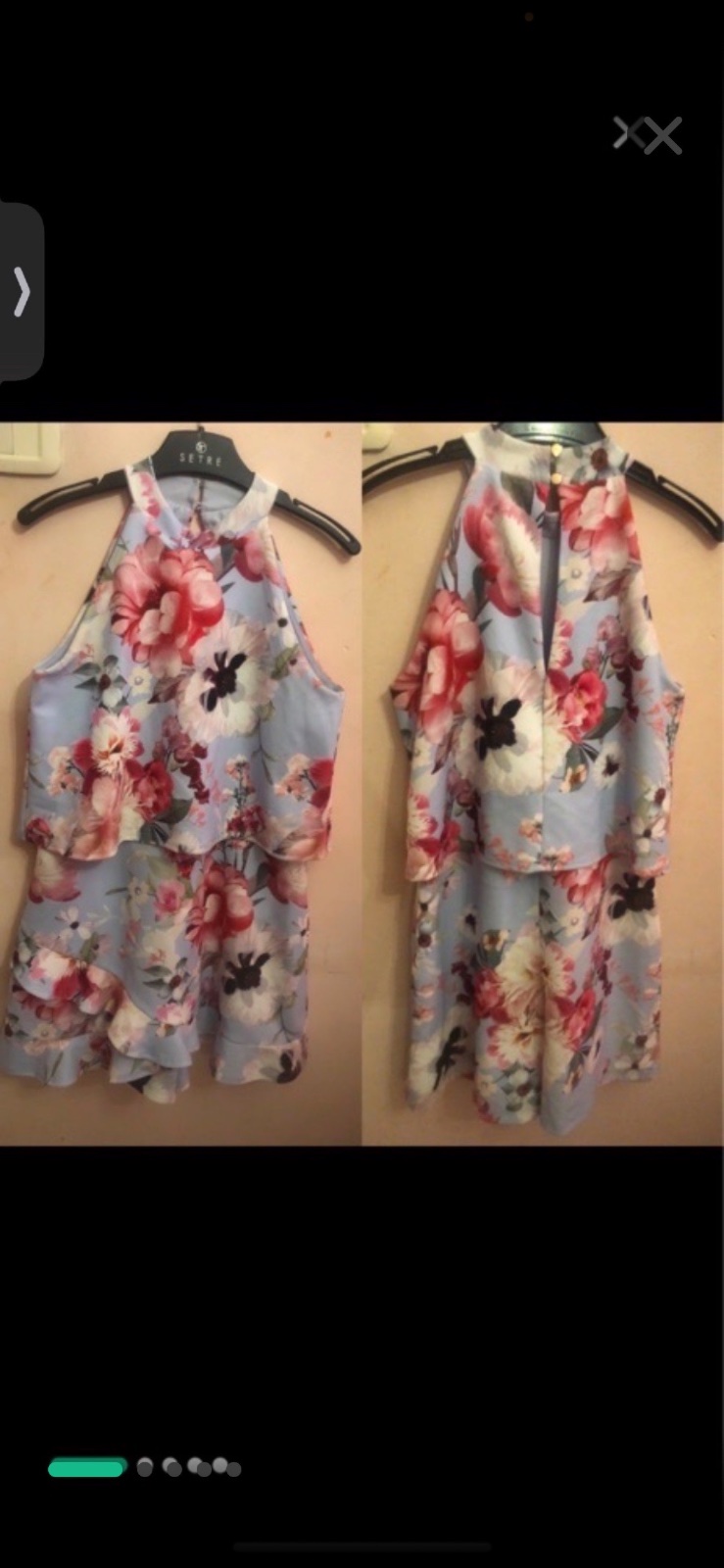 Combinaison short fleurie