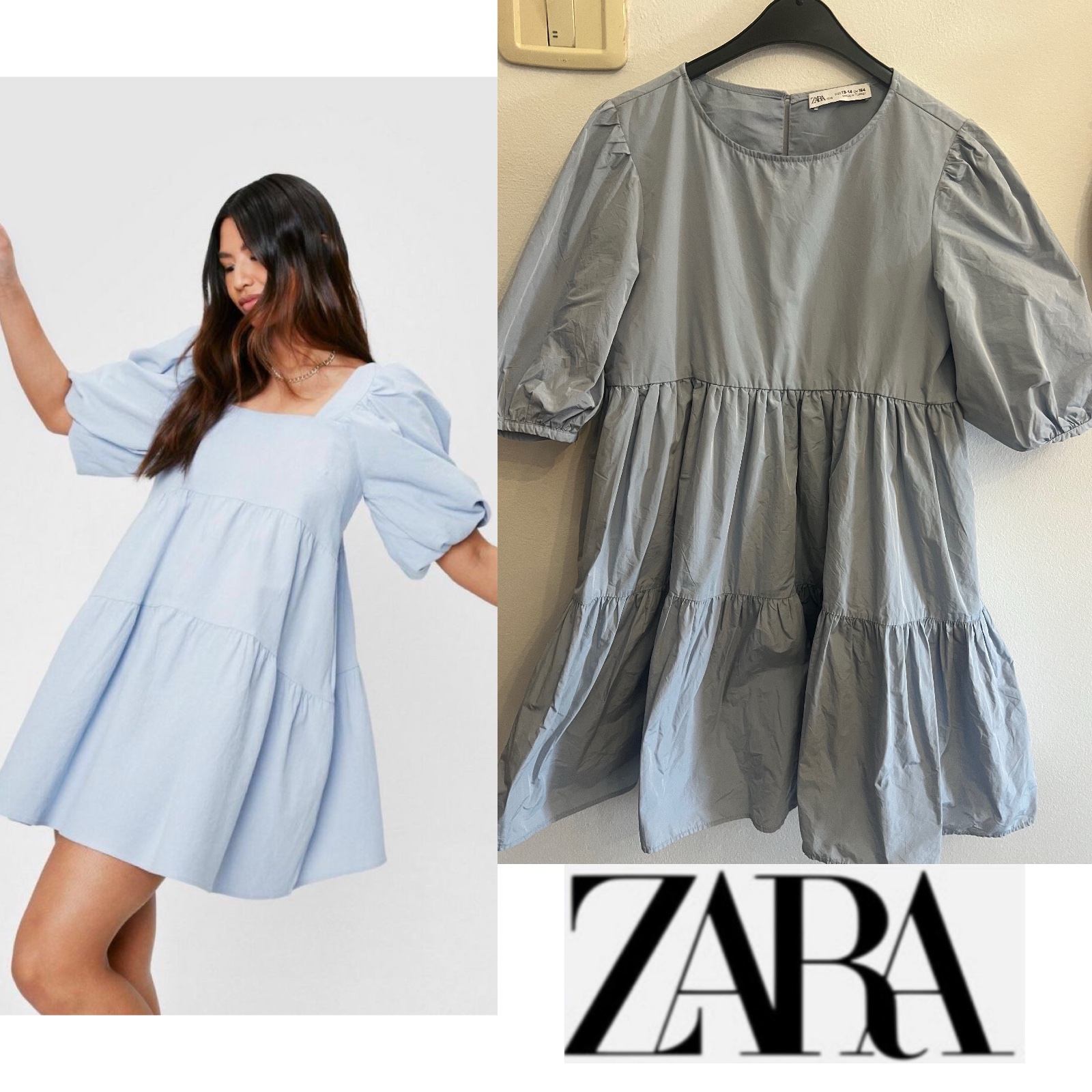 Robe zara bleu