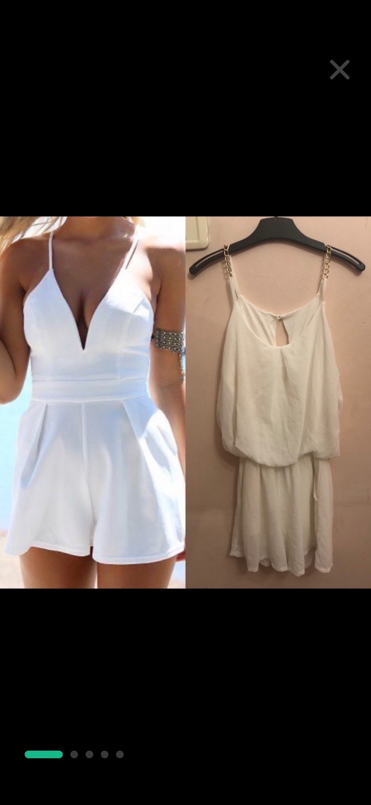 Combinaison short blanc