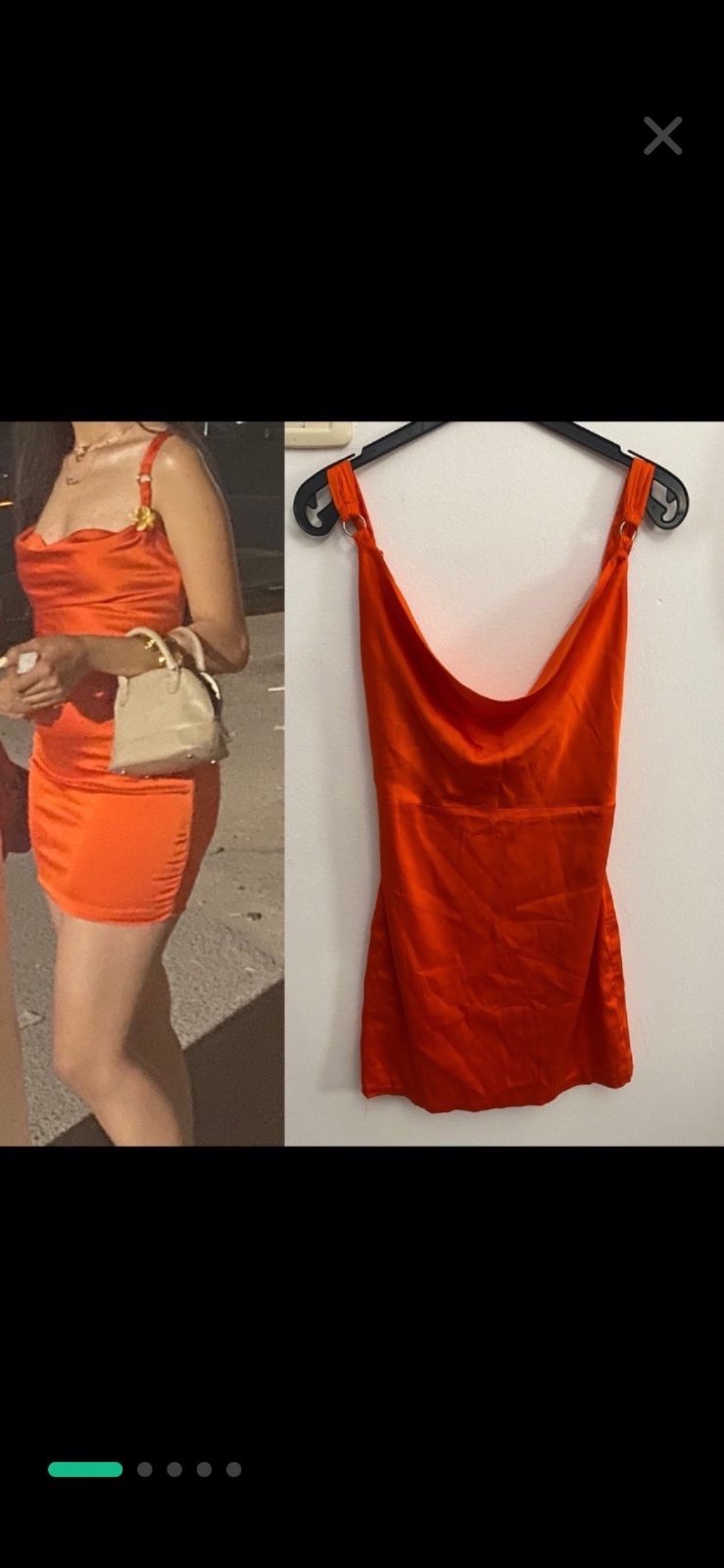 Robe silky orange