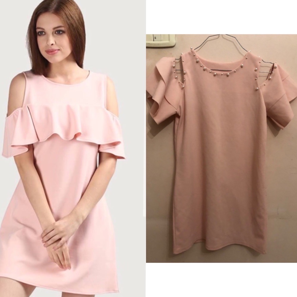 robe rose nude