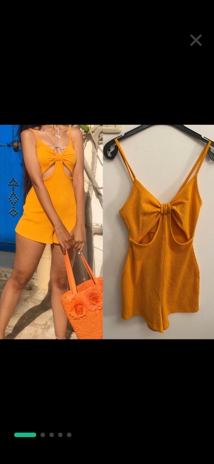 Combinaison short orange 