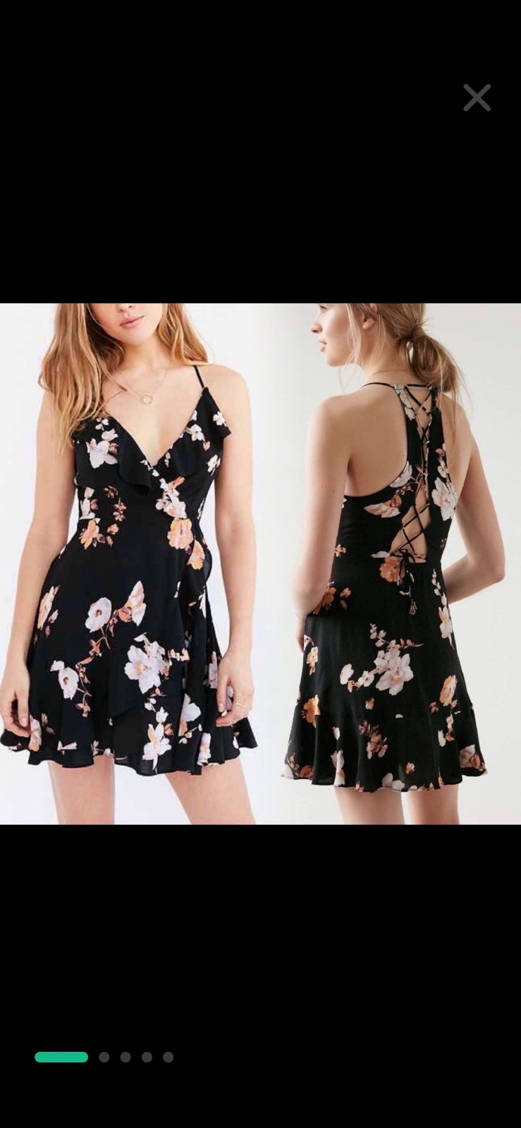 Robe noir fleurie 