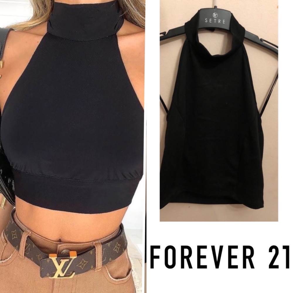 crop top noir " forever 21"