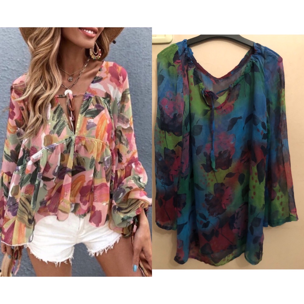 chemise multicolores 