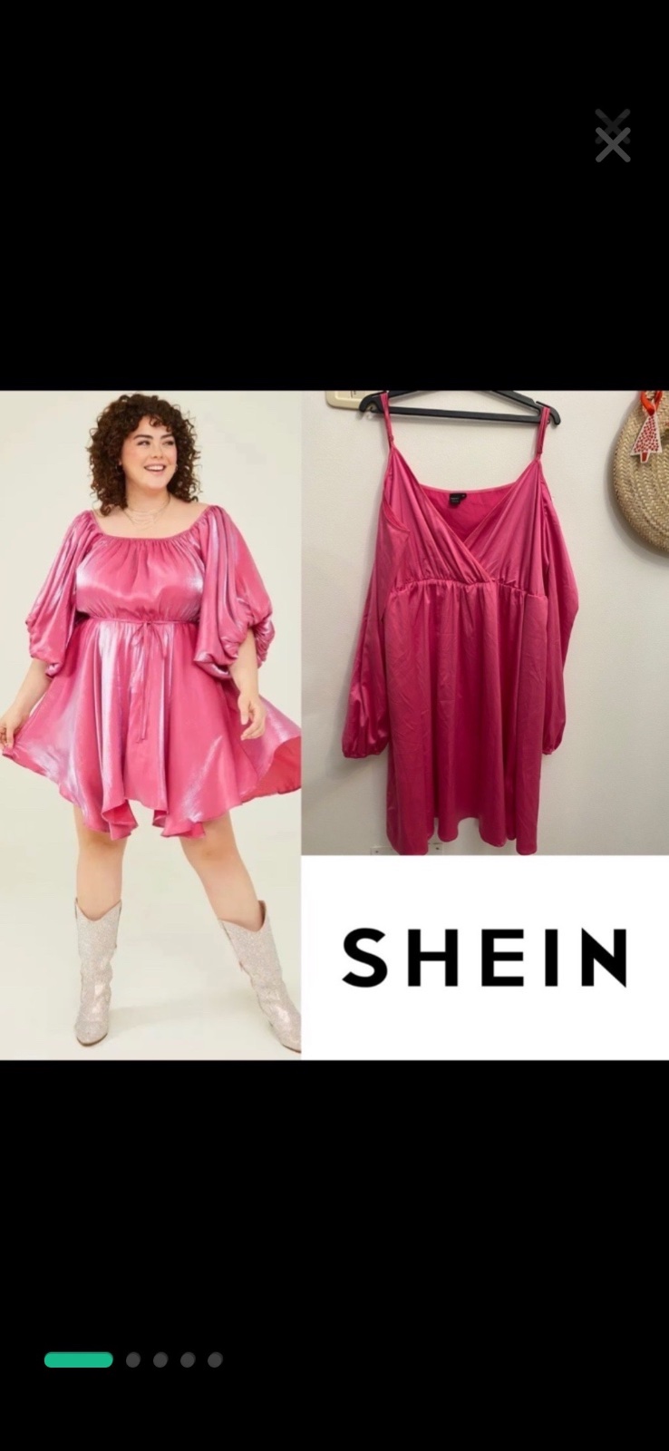 Robe shein rose 