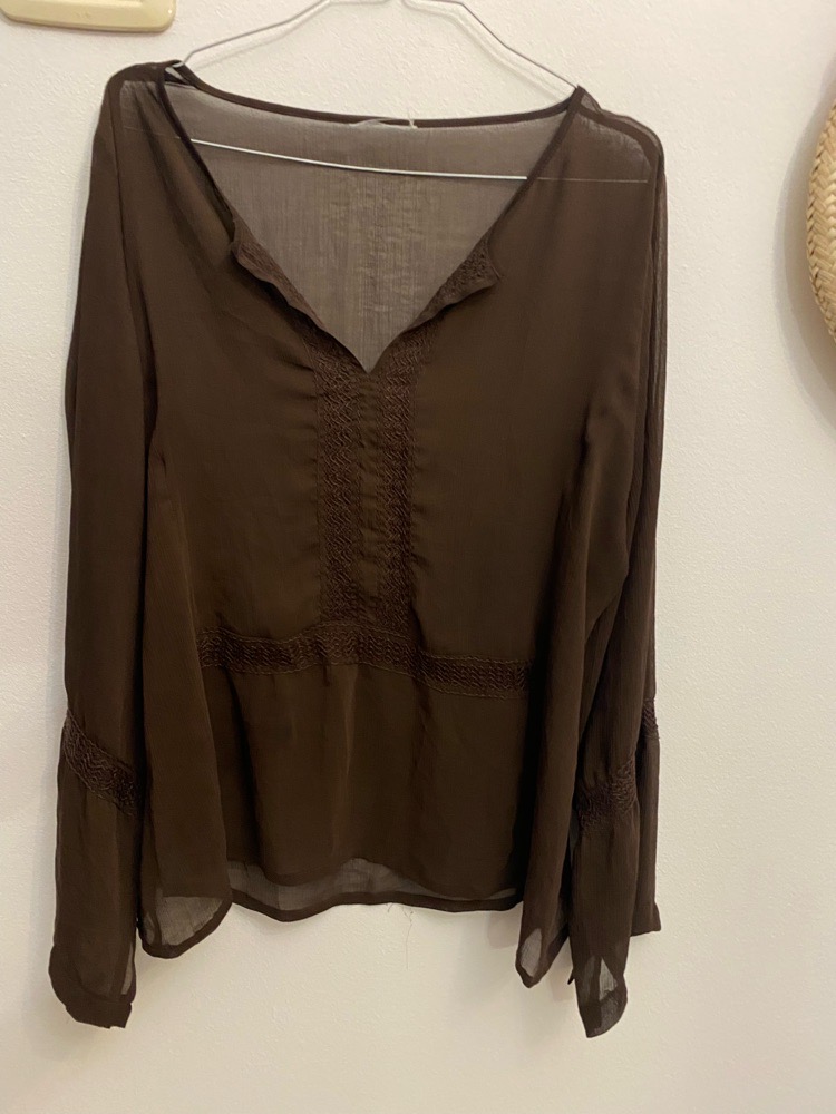 pull transparent marron
