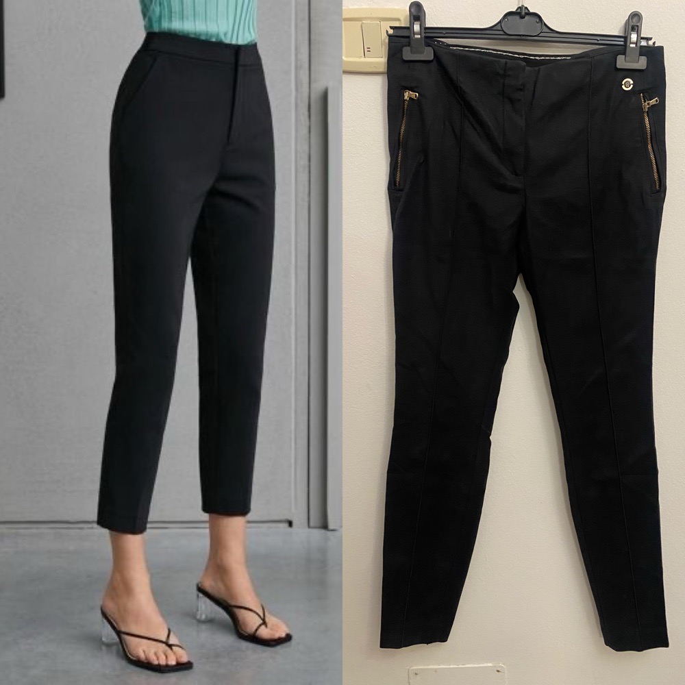 pantalon noir massimo dutti