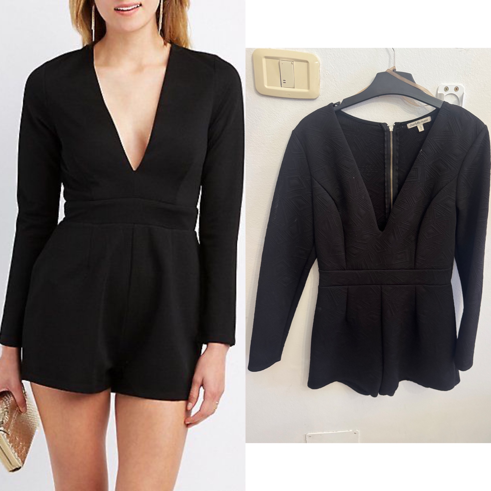 Combinaison short noir