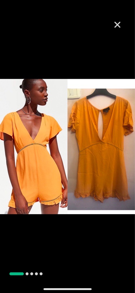 Combinaison short orange