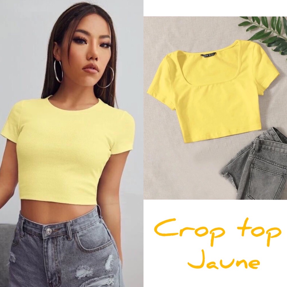 crop top jaune