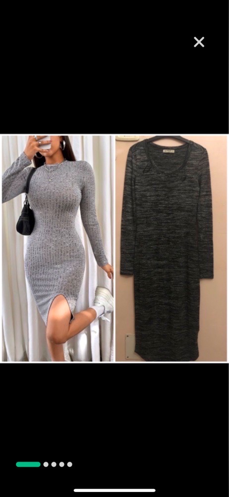 robe moulante gris