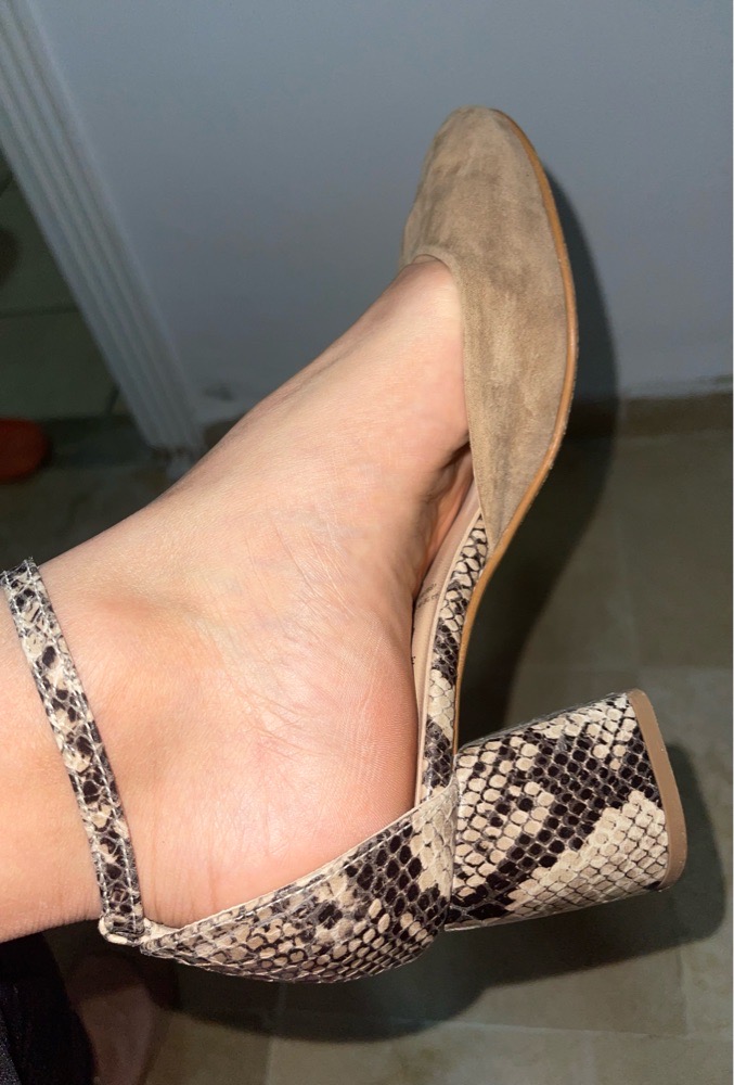 Sandales a talon motif serpent