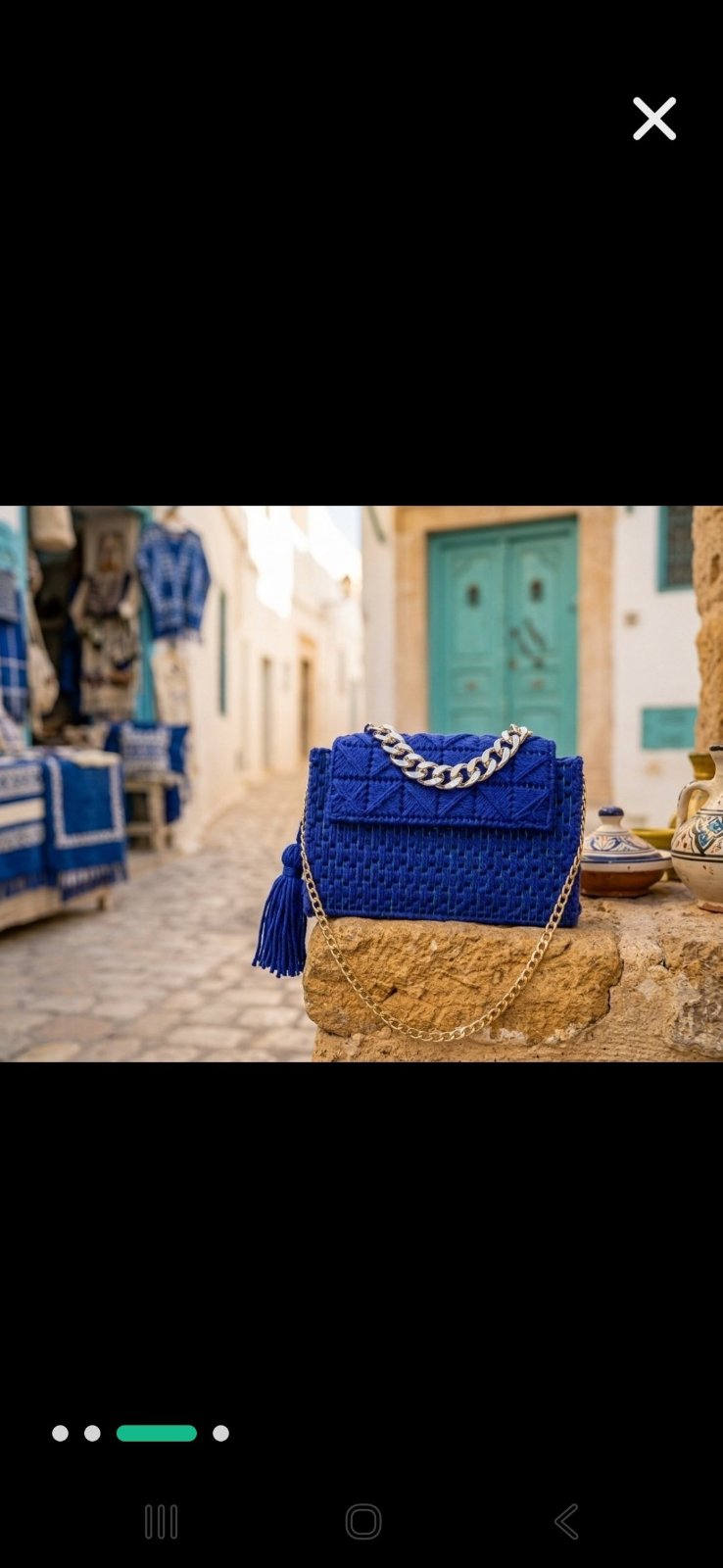 Sac canva bleu roi