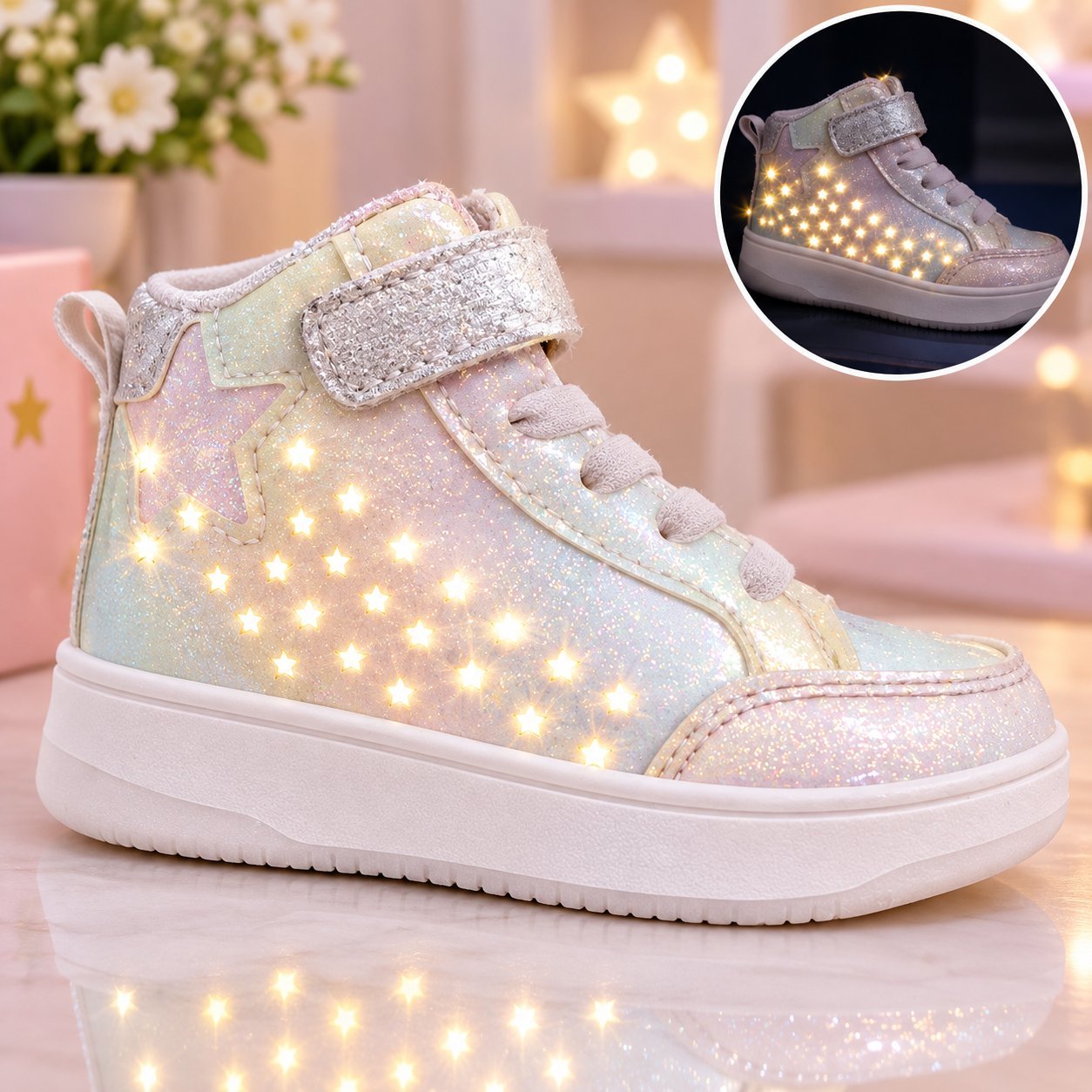 Basket fillette avec touche lumineuse trés original