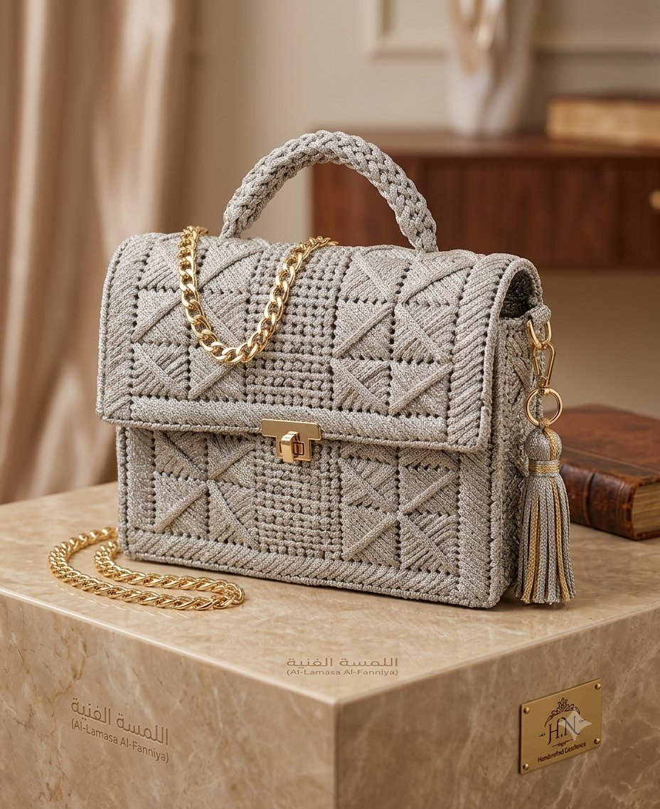 Sac canva handmade beige bling bling