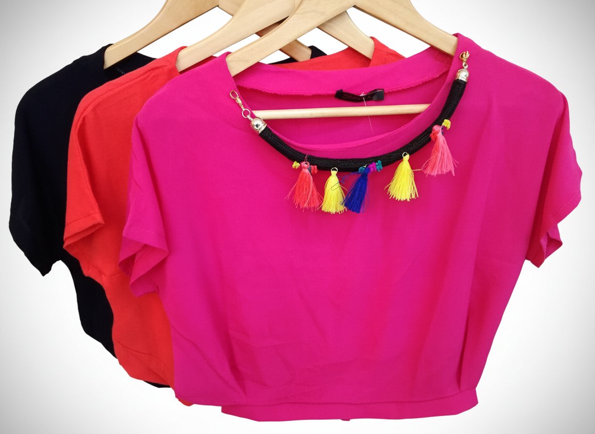 Crop top fushia
