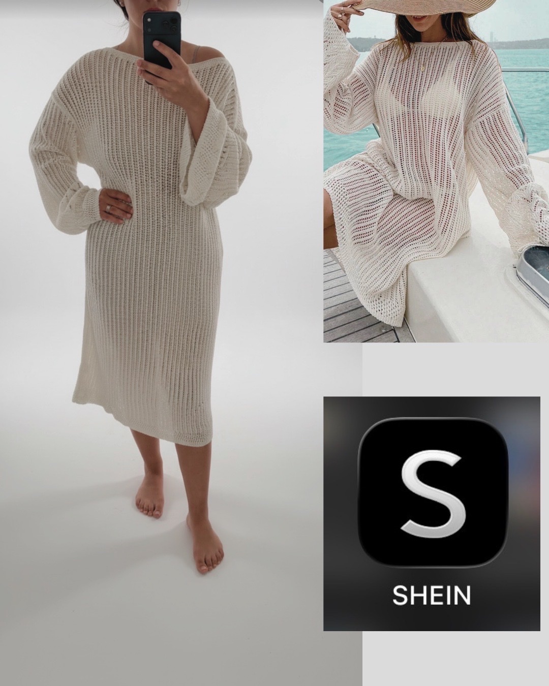 Robe en maille pour la plage