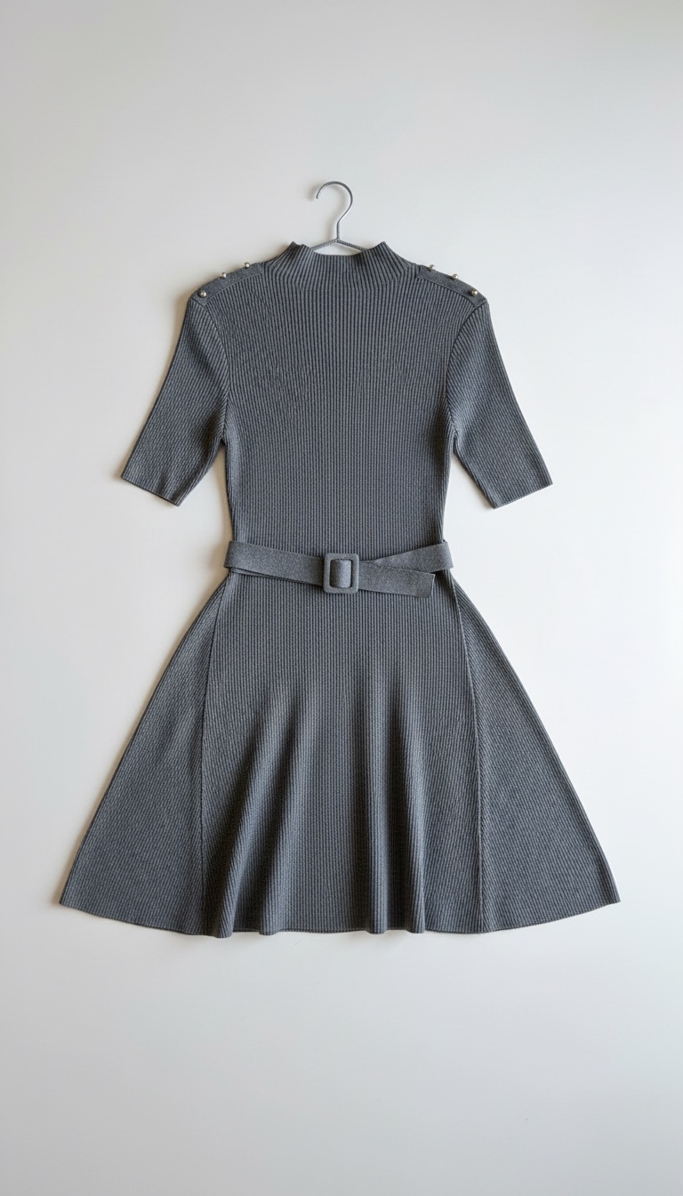 Robe en maille élégante avec ceinture Network – Chic & raffinée