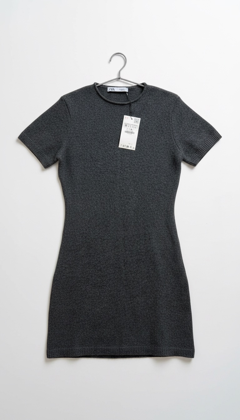 Robe courte en maille moulante Zara – Chic & tendance