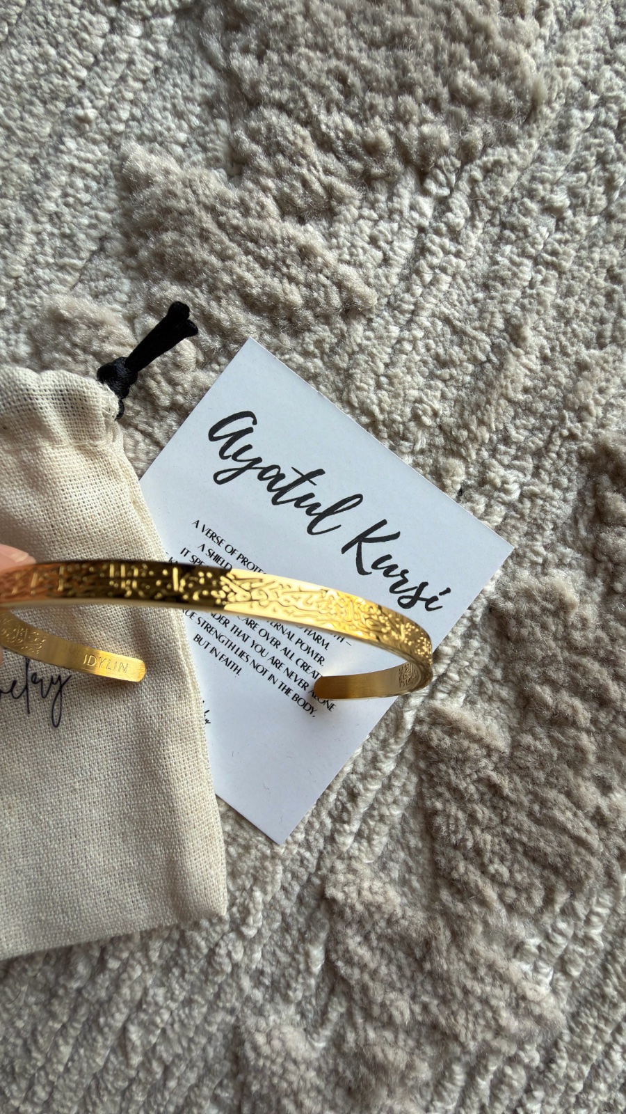 Bracelet Ayatul Kursi doré ✨
