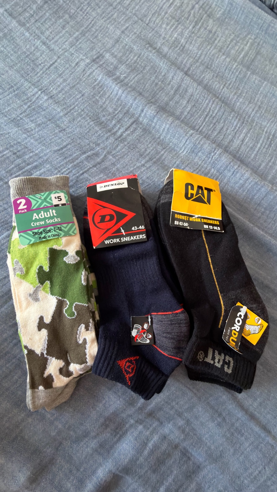 Socks Dunlop & CAT – lot de chaussettes homme confort