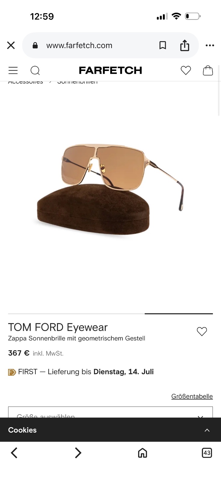 Lunettes de soleil Tom Ford originales neuves. ✅