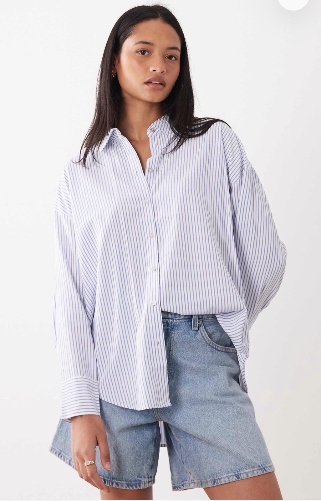 Sommerbluse blanche et bleue