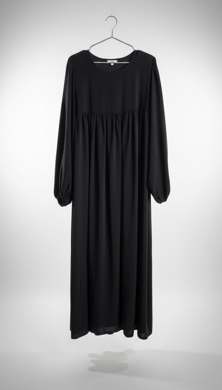 Abaya noire élégante et simple – Coupe chic