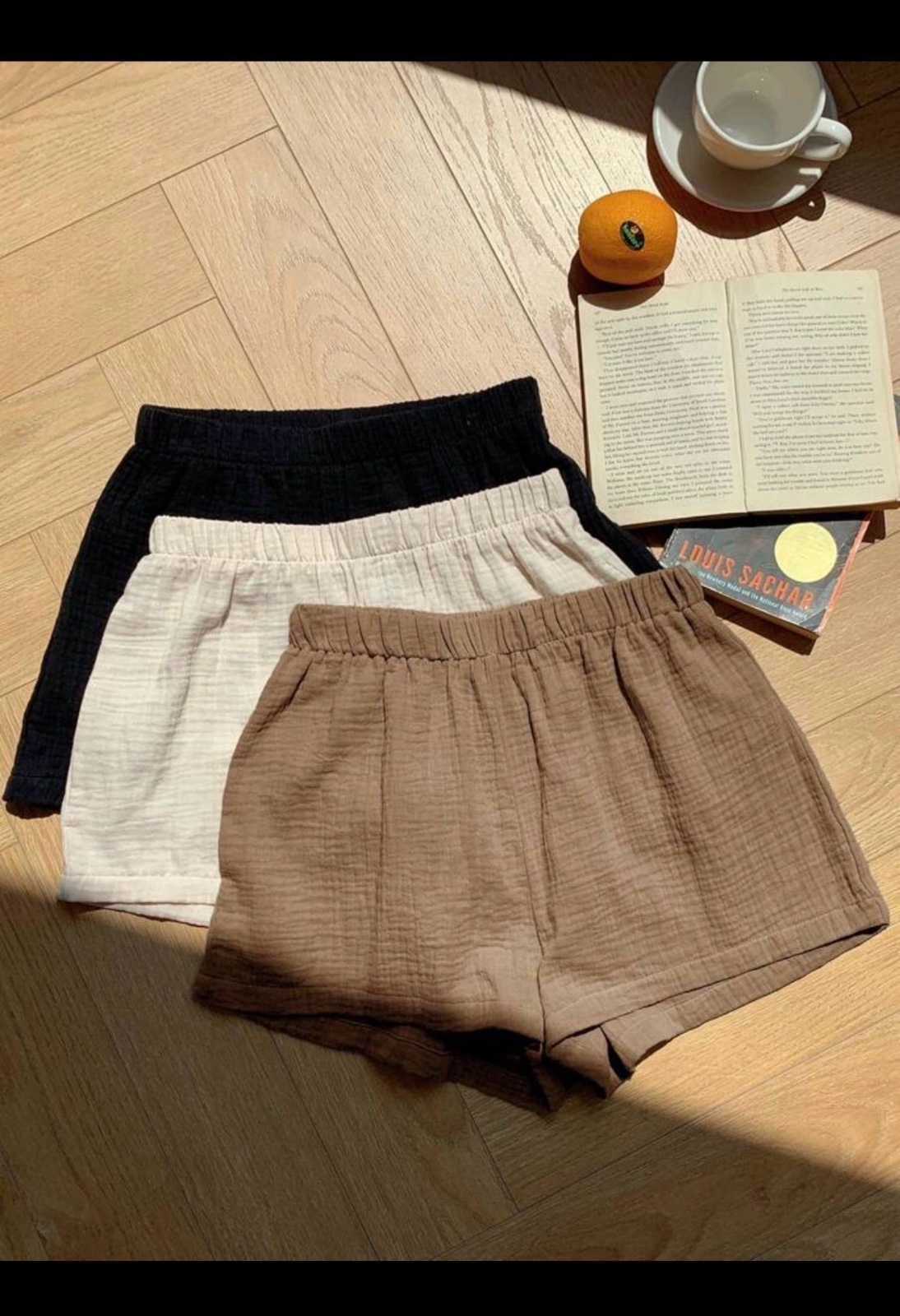 Lot de 3 shorts en lin