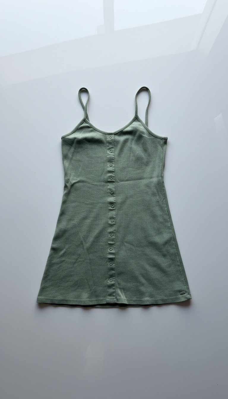 Robe courte verte de plage – légère et estivale