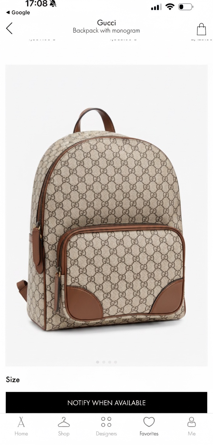 Sac à dos Monogramme Gucci – Élégance et Luxe Intemporel