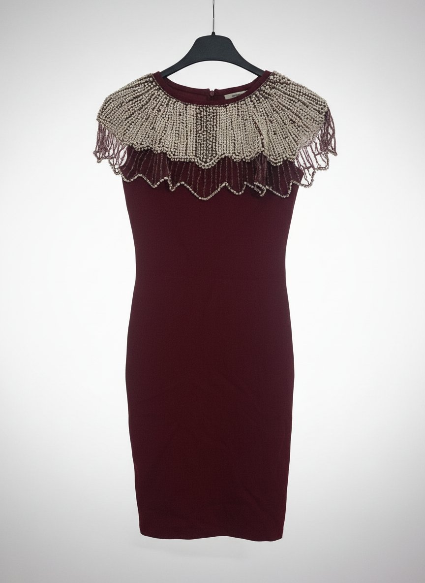 Robe rouge bordeaux 