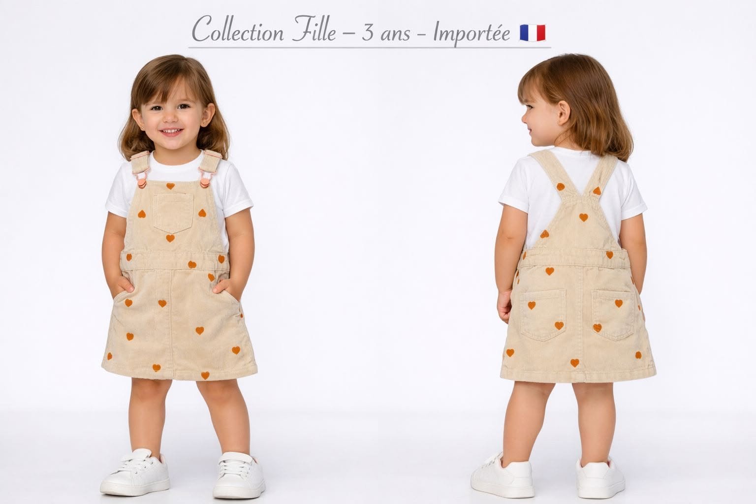 Robe salopette fille – 3 ans